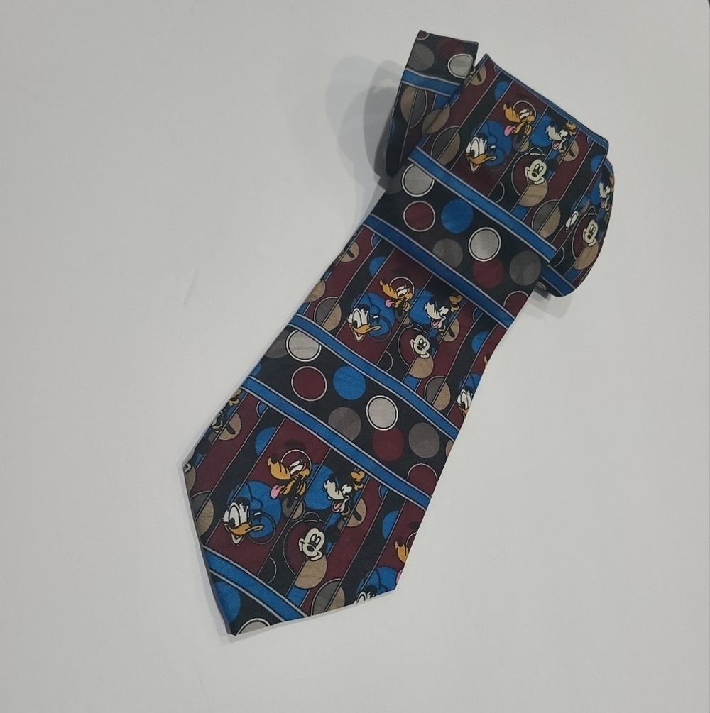 Disney Character Tie - Blue and Burgundy 56 in.